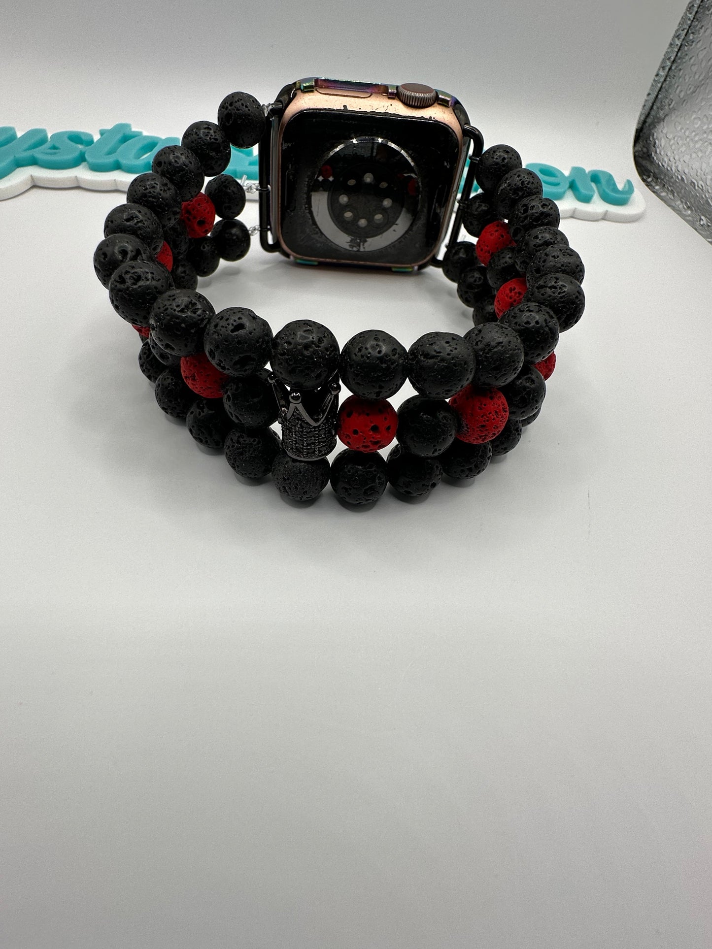 Black/Red Apple Watch Bands