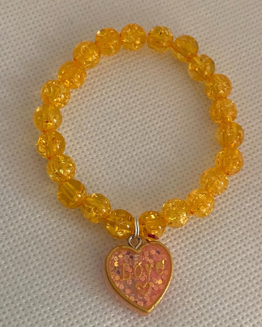 Love Heart Beaded Bracelet (Child)